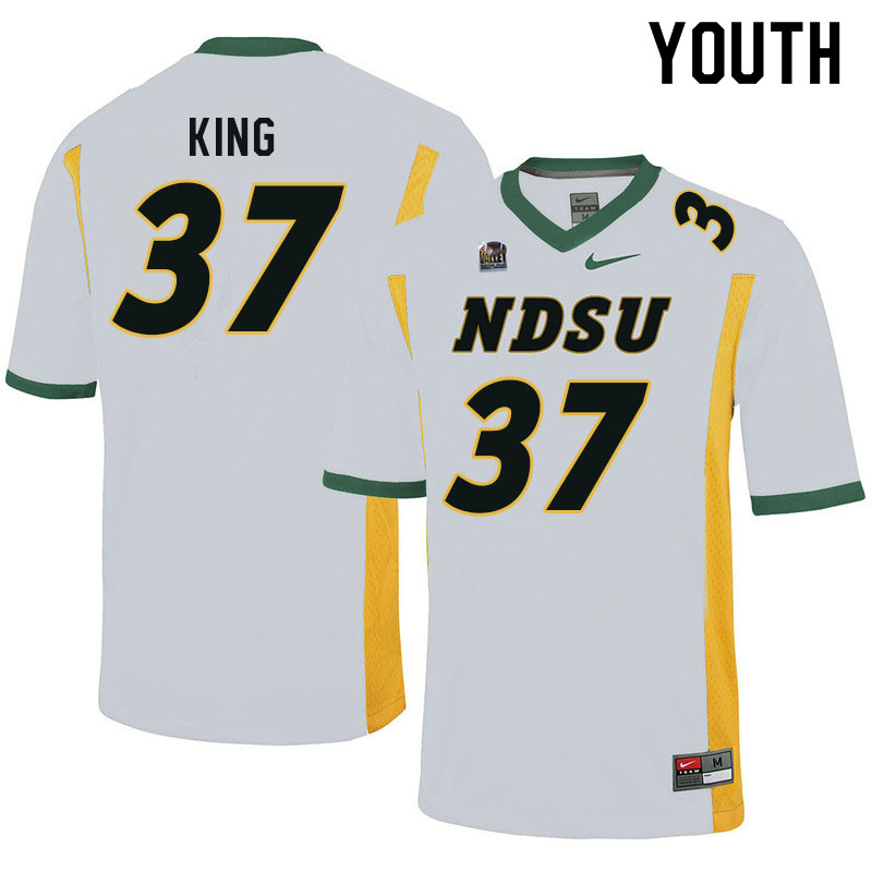 Youth #37 Reggie King North Dakota State Bison College Football Jerseys Sale-White